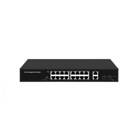 16-Ports Gigabit PoE Switch (Model: KS-POE-G20F)